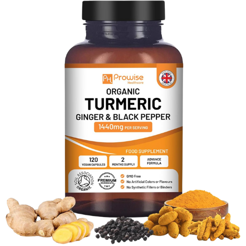 Cúrcuma Curcumina 1440 mg con Pimienta Negra y Jengibre – Prowise Healthcare